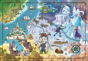 Clementoni - Frozen (Story Maps) - 1000 Stukjes