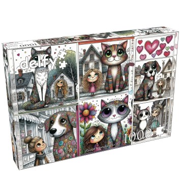 Delfy Puzzle - Giant Friendships - 1000 Stukjes 2