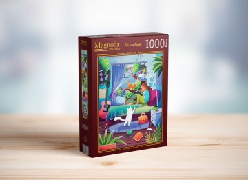 Magnolia - Girl & Cats - 1000 Stukjes 2