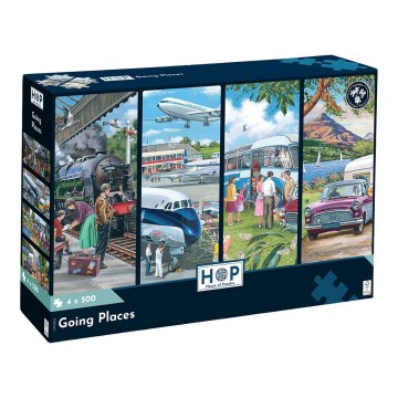 The House of Puzzles - Going Places - 4 x 500 Stukjes 2