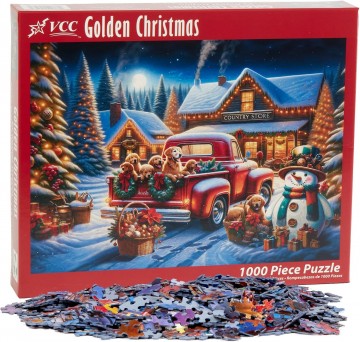 Vermont Christmas Company - Golden Christmas - 1000 Stukjes 3