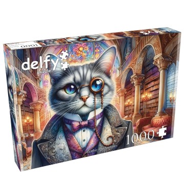 Delfy Puzzle - Gothic Purrfection - 1000 Stukjes 2