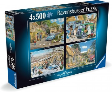 Ravensburger - Happy Days No.9 - Village Life - 4 x 500 Stukjes 2