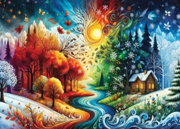 Delfy Puzzle - Harmony in Seasons - 1000 Stukjes