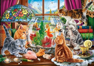 SunsOut - Kittens and the Aquarium - 500 XL Stukjes