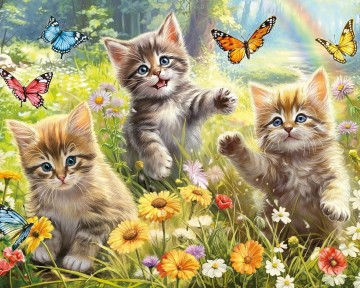 Ceaco - Kittens in the Meadow - 1000 Stukjes Easy Grip