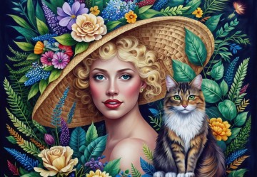 Bluebird Puzzle - La Dame et le Chat - 1000 Stukjes