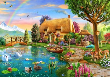 Bluebird Puzzle - Lakeside Cottage - 1000 Stukjes