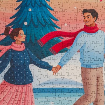 Delfy Puzzle - Love on Ice - 1000 Stukjes 3
