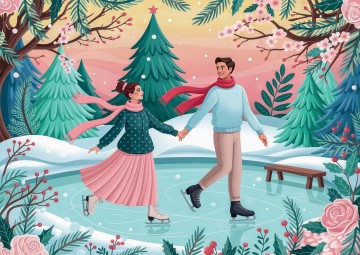 Delfy Puzzle - Love on Ice - 1000 Stukjes