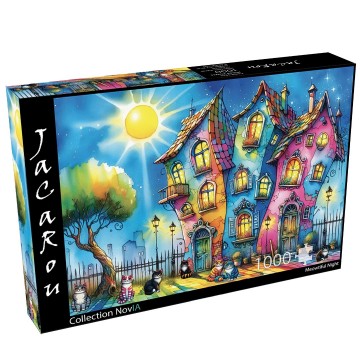 JaCaRou Puzzle - Meowtiful Night - 1000 Stukjes 2