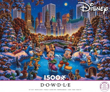 Ceaco -Mickey and Minnie Skating in Central Park - 1500 Stukjes 3