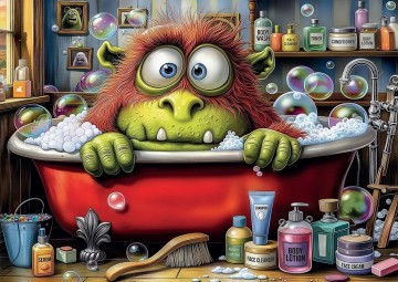 Delfy Puzzle - Monster's Beauty Routine - 1000 Stukjes
