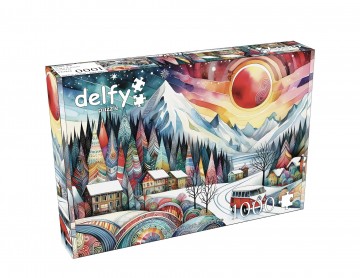 Delfy Puzzle - Mountain Path Wanderer - 1000 Stukjes 2
