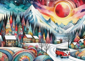 Delfy Puzzle - Mountain Path Wanderer - 1000 Stukjes