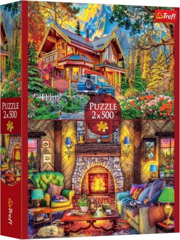Trefl - Mountain Trip - 2 x 500 Stukjes 2