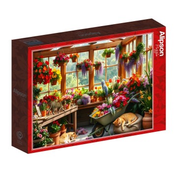 Alipson Puzzle - Sieste Dans la Serre - 1000 Stukjes 2