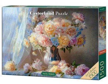 Castorland - Pastel Peonies - 1500 Stukjes 2