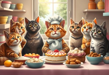 Alipson Puzzle - Chats Patissiers en Action - 1000 Stukjes