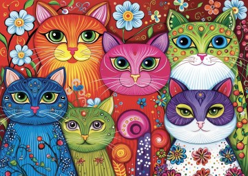 JaCaRou Puzzle - Patterned Purr Group - 1000 Stukjes