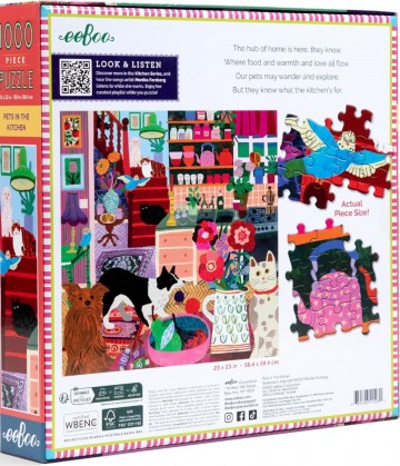 EeBoo - Pets in the Kitchen - 1000 Stukjes 3