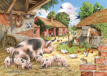 The House of Puzzles - Poppy's Piglets - 500 XL Stukjes