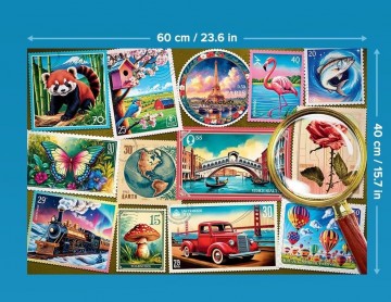 Trefl - Postage Stamps - 300 XL Stukjes 3