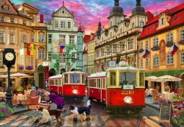 Bluebird Puzzle - Prague Trolley's - 1000 Stukjes