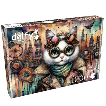 Delfy Puzzle - Purrfect Urbanity - 1000 Stukjes 2