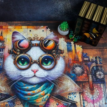 Delfy Puzzle - Purrfect Urbanity - 1000 Stukjes 3