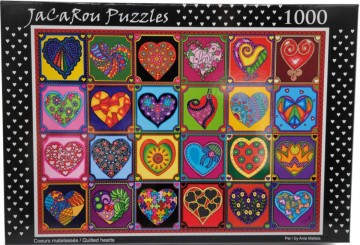JaCaRou Puzzles - Quilted Hearts - 1000 Stukjes 2