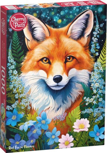 CherryPazzi - Red Fox in Flowers - 1000 Stukjes 2