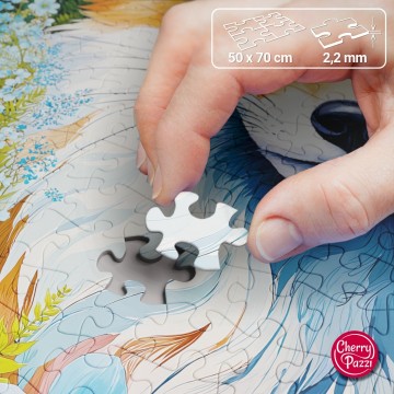 CherryPazzi - Red Fox in Flowers - 1000 Stukjes 3