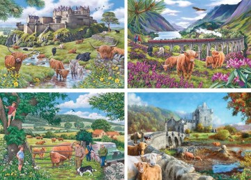 The House of Puzzles - Roaming the Highlands - 4 x 500 Stukjes
