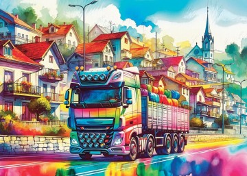 Delfy Puzzle - Rolling Through Colors - 1000 Stukjes