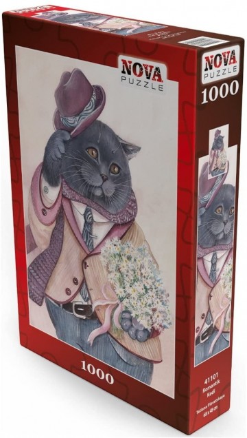 Nova Puzzle - Romantic Cat - 1000 Stukjes 2