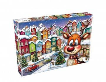 Delfy Puzzle - Rudolph in Town - 1000 Stukjes 2