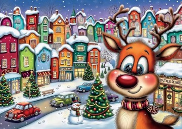 Delfy Puzzle - Rudolph in Town - 1000 Stukjes