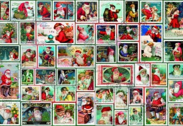 Grafika - Santa Stamps - 1000 Stukjes