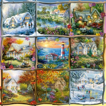 Alipson Puzzle - Seasons Nine Patch - 1000 Stukjes