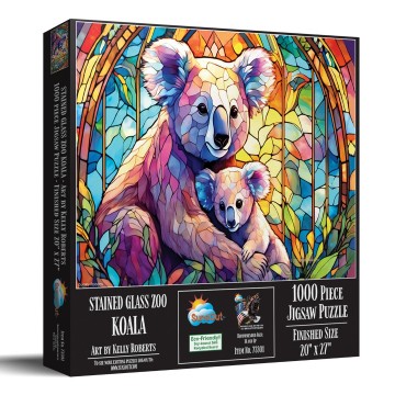 SunsOut - Stained Glass Zoo Koala - 1000 Stukjes 2