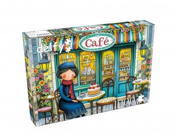 Delfy Puzzle - Small Paris Café - 1000 Stukjes 2