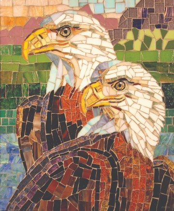 SunsOut - Stained Glass Eagles - 1000 Stukjes