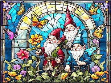 SunsOut - Stained Glass Gnomes - 300 XL Stukjes