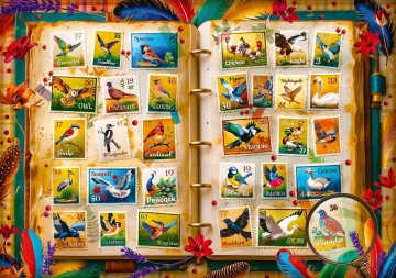 Trefl - Stamp Collection - Bird Atlas - 1000 Stukjes