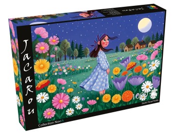 JaCaRou Puzzle - Starlit Floral Fields - 1000 Stukjes 2