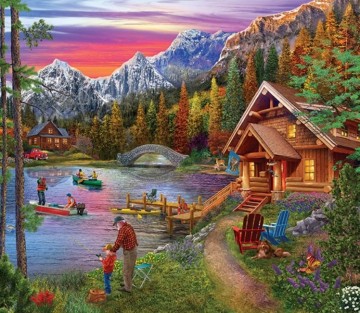 SunsOut - Stone Bridge Lake - 300 XL Stukjes