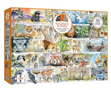 Gibsons - Sun Bears & Sloths - 1000 Stukjes 2