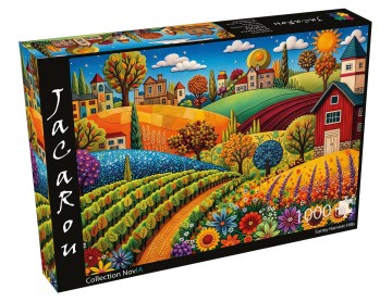 JaCaRou Puzzle - Sunny Harvest Hills - 1000 Stukjes 2
