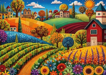 JaCaRou Puzzle - Sunny Harvest Hills - 1000 Stukjes